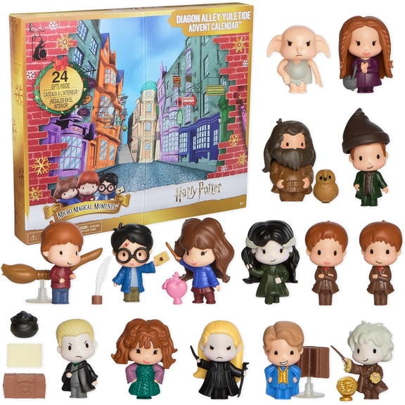 Wizarding World Harry Potter, Micro Magical Moments Diagon Alley Yuletide Advent Calendar 2025, 24 Surprise Toys, Ages 6 