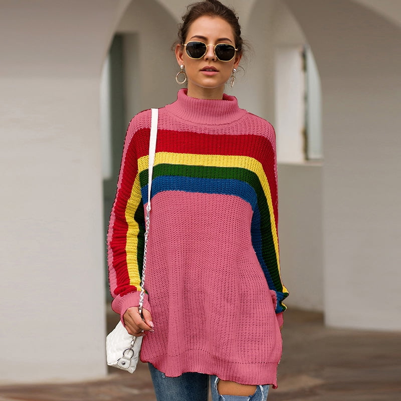 Fashion Women Knitted Sweater Colorful 