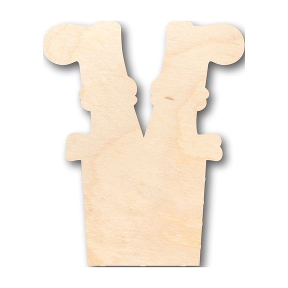 Unfinished Wood Santa Chimney Shape - Craft - up to 46" DIY 4" / 1/8"