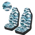 thumbnail image 3 of Uorisanigo Car Seat Covers Soft Plush Blue Camouflage Highback Front Seat Covers for Cars 2 Pack Automotive Seats Cover Vehicle Interior Decor Protection for Most SUVs Vehicles, 3 of 7