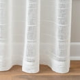 thumbnail image 4 of Mainstays Woven Stripe Sheer Indoor Curtain Single Panel, Tab Top, Arctic White, Polyester, 50"W x 84'L, Adult, 4 of 7