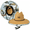 Blue Light Tropical, variant on Men's Straw Hat Wide Brim Outdoor Lifeguard Straw Sun Hat (Size: Large/X-Large)