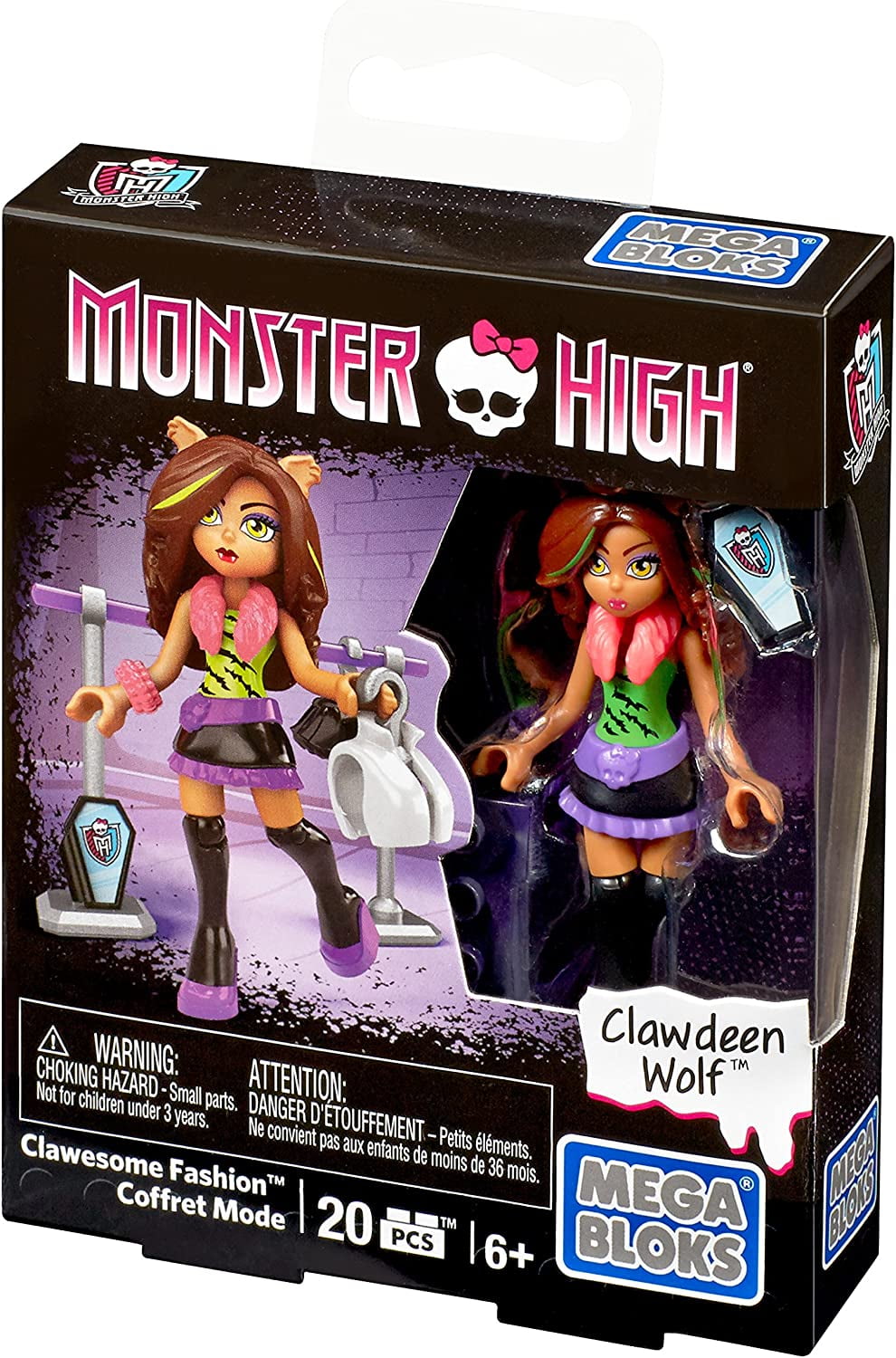 mega bloks monster high clawdeen wolf clawesome fashion pack