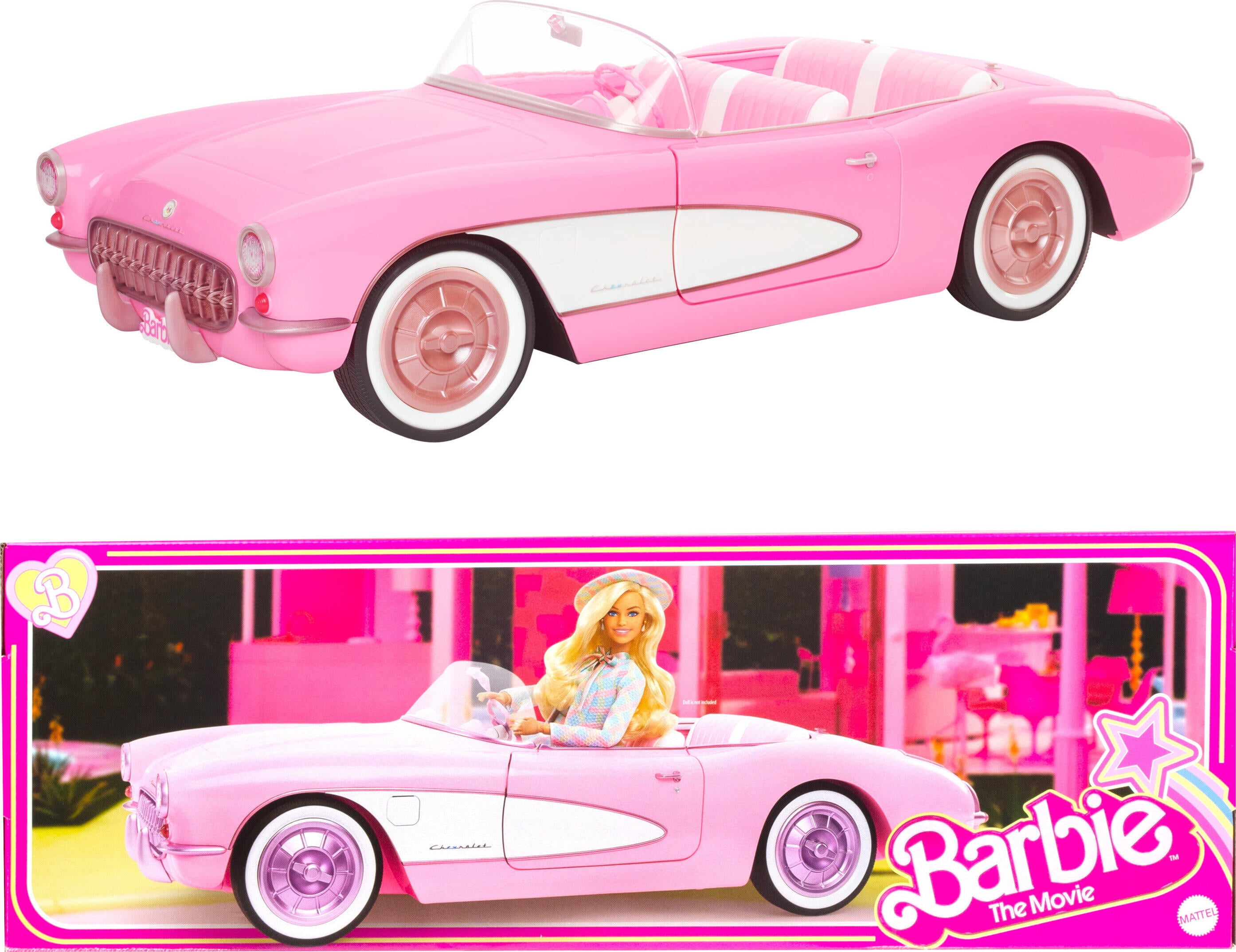 Barbie Movie Car, Pink Corvette Convertible - Walmart.com