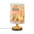 thumbnail image 2 of Cartoon Excavator Truck Bedside Table Lamp LED Warm Lights with USB Charging Port Retro Cylinder Desk Lamps, 2 of 7