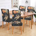 thumbnail image 2 of Yayeee 2 Pack Dining Chair Covers Stretch Parson Chairs Slipcovers Seat Protector, Retro Watercolor Planet, 2 of 6