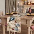 thumbnail image 3 of Vintage Teal Butterfly Cotton Linen Table Runner for Dining Kitchen, Vintage Brown Tree Branch Wedding Outdoor Party Tablerunners Decoration, Dresser Scarf Coffee Tablecloth Runners 13x48 Inches, 3 of 9