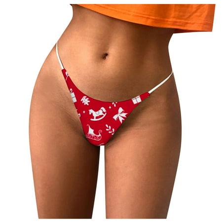 

RPVATI Women s Low Rise Underwear Panties Sexy Printed Seamless Bikini G-String Thong