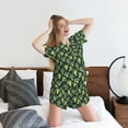 thumbnail image 5 of Honeii Broccoli 3 for Women's Summer Pajama Set featuring Soft Short Sleeve Shirt & Matching Bottoms with Convenient Pockets for Relaxed Home Wear-3X-Large, 5 of 6