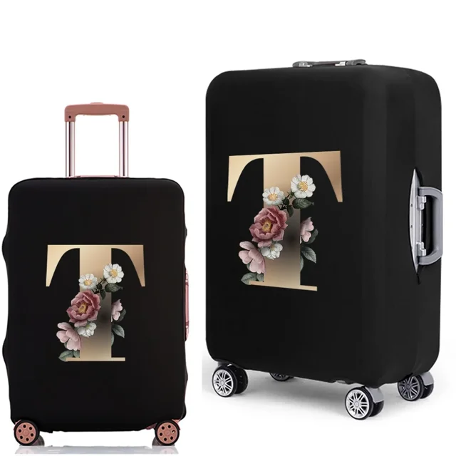 2022 New Luggage Cover Protective Suitcase Trolley Dust-proof Cover 18 To 28inch Gold Pattern Elastic Travel Protective Case 8gold T M