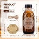 thumbnail image 2 of Botella de vidrio Elumeiro Amber Boston de 120 ml con tapa, paquete de 12, 2 of 7