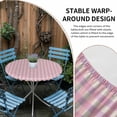 thumbnail image 2 of Pink Round Tablecloth for 45-54 Inch Tables, Fitted Table Cover with Elastic Edge, Grid Checkered Plaid Gingham Lattice Trellis Waterproof Outdoor Table Cloth Protector for Patio Garden Dinner Picnic, 2 of 9