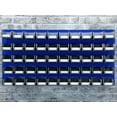 thumbnail image 3 of Triton Products® LocBin (2) 18ga Blue Epoxy Coated Louvered-Panel for Storing Plastic Hanging Bins, 48"W x 24"H and Includes All Necessary Mounting Hardware, 3 of 7