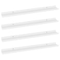 thumbnail image 1 of vidaXL Wall Shelves 4 pcs White 80x9x3 cm, 1 of 5