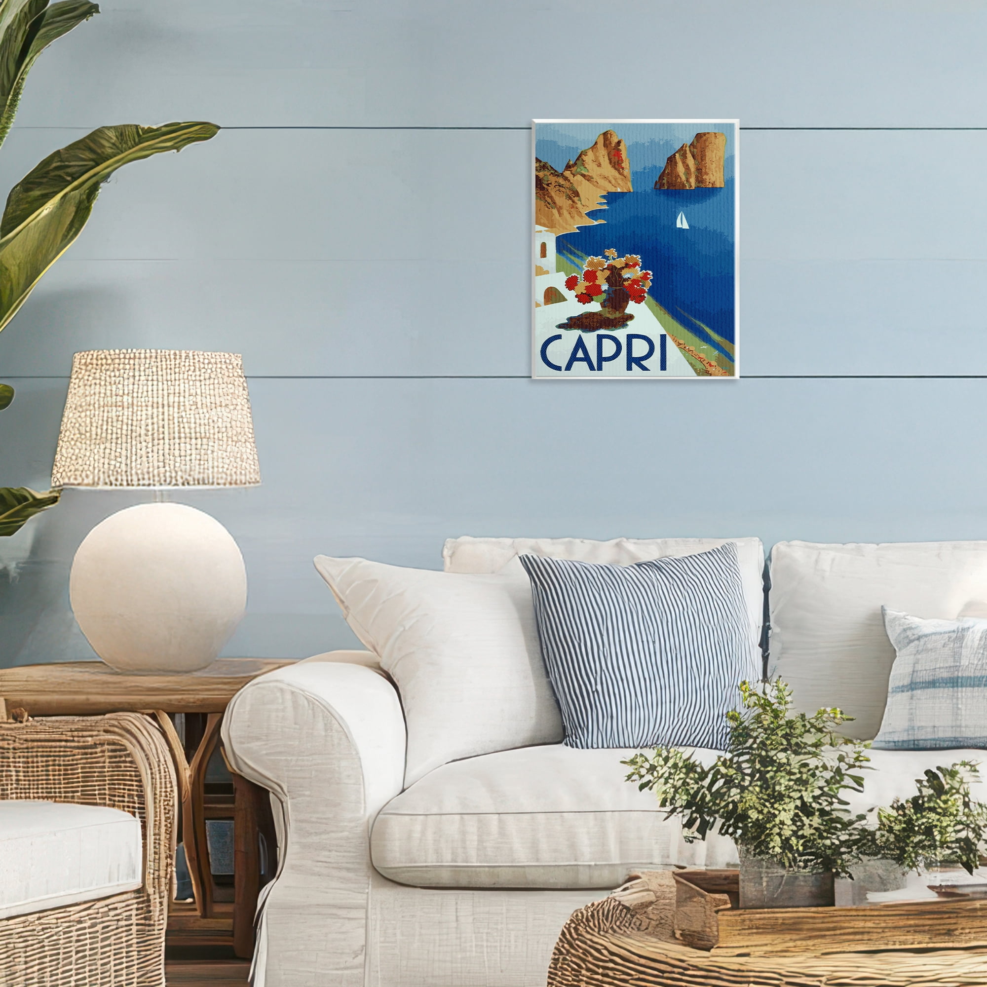 Stupell Industries Capri Island Cliffs Wall Plaque Art, design by Lil' Rue