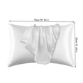 thumbnail image 3 of Livrdious Satin Silk Pillowcase for Hair and Skin Soft and Cooling Pillow Cases with Envelope Closure Gift for Women Men, 2-pack, 20"x28", 3 of 9