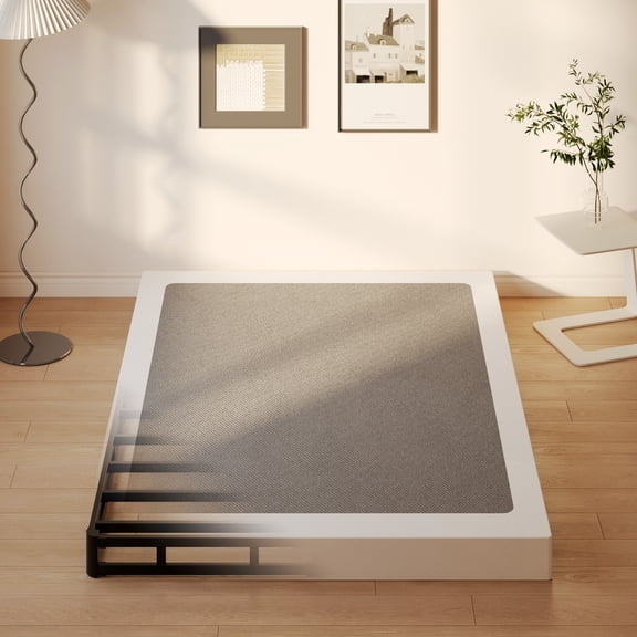 Napcenter 5 inch Full Size Box Spring, Mattress Foundation, Heavy Duty Metal, Included Fabric Cover, Noise Free, Easy Assembly