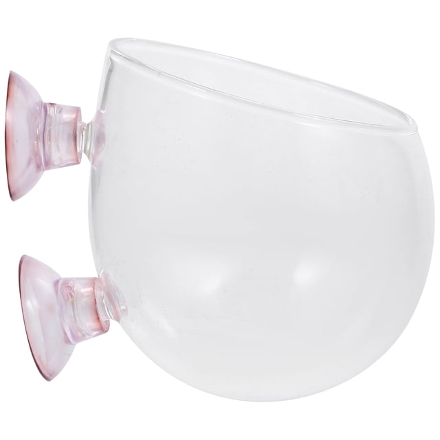 Support de Pot de Plante Aquatique avec Ventouse pour Aquarium (Transparent)