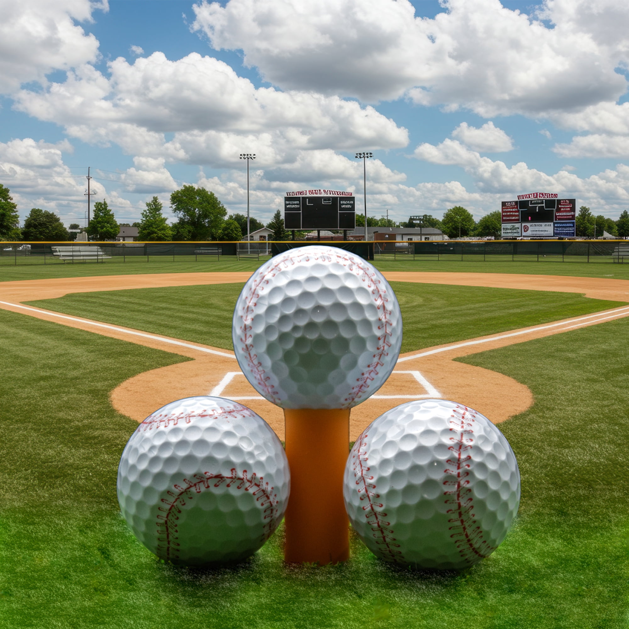 Baseball Golf Balls 12 Pack by GBM GOLF