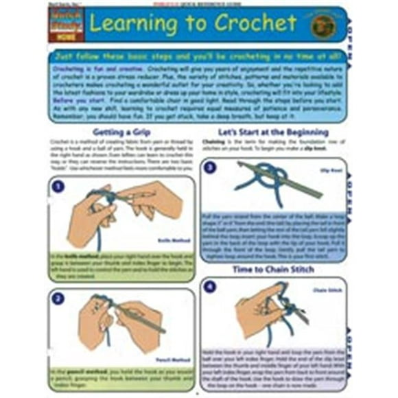 Quickstudy 319242 Guide de Référence de l'Étude Rapide-Apprendre à Crocheter
