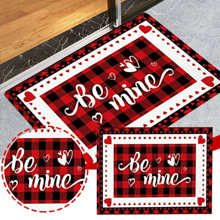 Valentine's Day Rug Non-slip Living Room Underlay Carpet Indoor Floor Doormats valentines day decor
