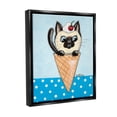 thumbnail image 4 of Stupell Industries Kitten Sundae Cone Animals & Insects Painting Black Floater Framed Canvas Art Print Wall Art, 25 x 31, 4 of 10