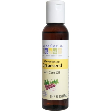 Aura Cacia Harmonizing Grapeseed, Skin Care Oil 4 oz. (Pack of 4)
