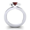 thumbnail image 4 of 2.35 Carat Natural Diamond Garnet Gemstone Beautiful Bridal Ring for Ladies Solid 14K White Gold Size 10.5 by Diamond-Capitals, 4 of 8