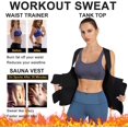 thumbnail image 3 of FITVALEN Women's Workout Waist Trainer Vest Body Shaper with Adjustable Belts Underbust Corset Neoprene Sauna Sweat Suit, 3 of 7