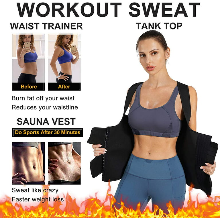 CtriLady Sauna Sweat Waist Trainer for Women Shapewear Corset