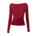 thumbnail image 5 of adviicd V Neck T Shirts For Women Womens V Neck Rolled Long Sleeve T Shirts Casual Summer Tops Tshirts with Pocket TShirts, 5 of 5