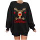 thumbnail image 1 of Blusa de sudadera informal con estampado suelto y mangas caídas navideñas con cuello redondo para mujer Fridja  FKASFK1932, 1 of 3