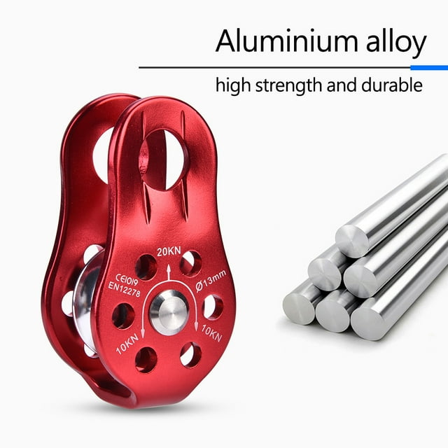 Polea, Polea Trepadora Simple Resistencia De Aleación De Aluminio Premium Suave Para Transportar Para Trepar Para Acarrear ANGGREK Otros