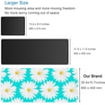 thumbnail image 3 of Mouse Pad with Stitched Edge Premium Textured Smooth Precise Operation Washable Non-Slip Rubber Base Desktop Protection Desk Mat, 35.4 x 15.7 inches, Chrysanthemum Flower Green, 3 of 5