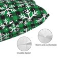 thumbnail image 5 of Kll Christmas Pattern At Buffalo Plaid Pillow Covers Envelope Closure,Super Soft And Cozy Fuzzy Fleece Pillow Case Cover 16"X24", 5 of 9