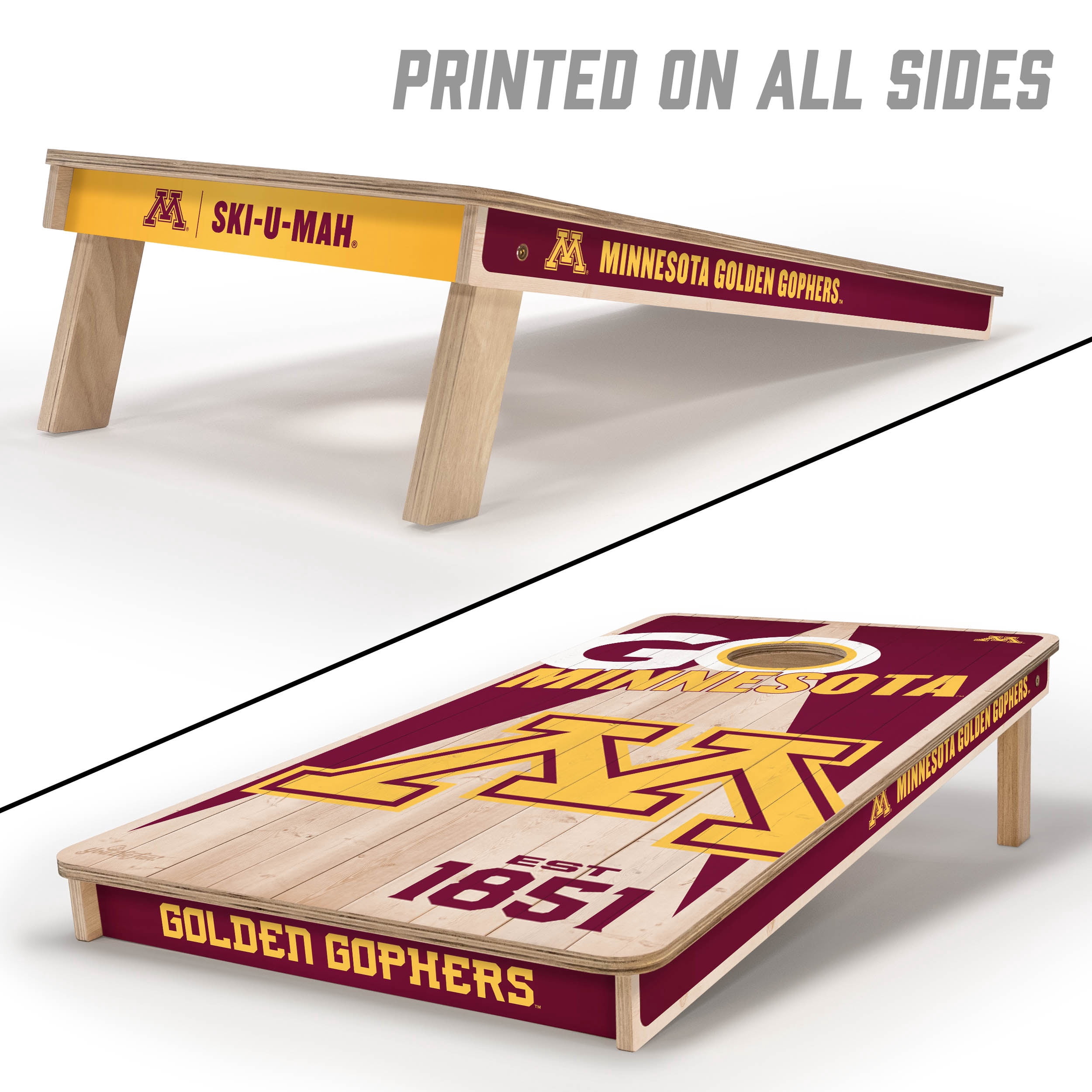 YouTheFan NCAA Minnesota Golden Gophers 2' x 4' Cornhole Game No Bags