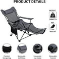 thumbnail image 7 of GVDV Portable Folding Camping Chair, Reclining Camping Chair with Removable Footrest Lounge Chair with Headrest, Cotton Cushion, Portable Adjustable Folding Chairs for Adults, 7 of 7