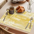thumbnail image 3 of Vintage Mustard Yellow Placemats Set of 8 Farmhouse Florals Leaf Coastal Sweet Place Mats Indoor Wipeable Table Mats Washable Cloth Dining Table Placemats for Kitchen Holiday Party Decor 13x19 Inch, 3 of 9