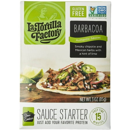La Tortilla Factory, Barbacoa Slow Cooker Sauce Starter, 3oz
