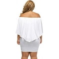 thumbnail image 2 of Women Off Shoulder Ruffles Bodycon Mini Dress, 2 of 2