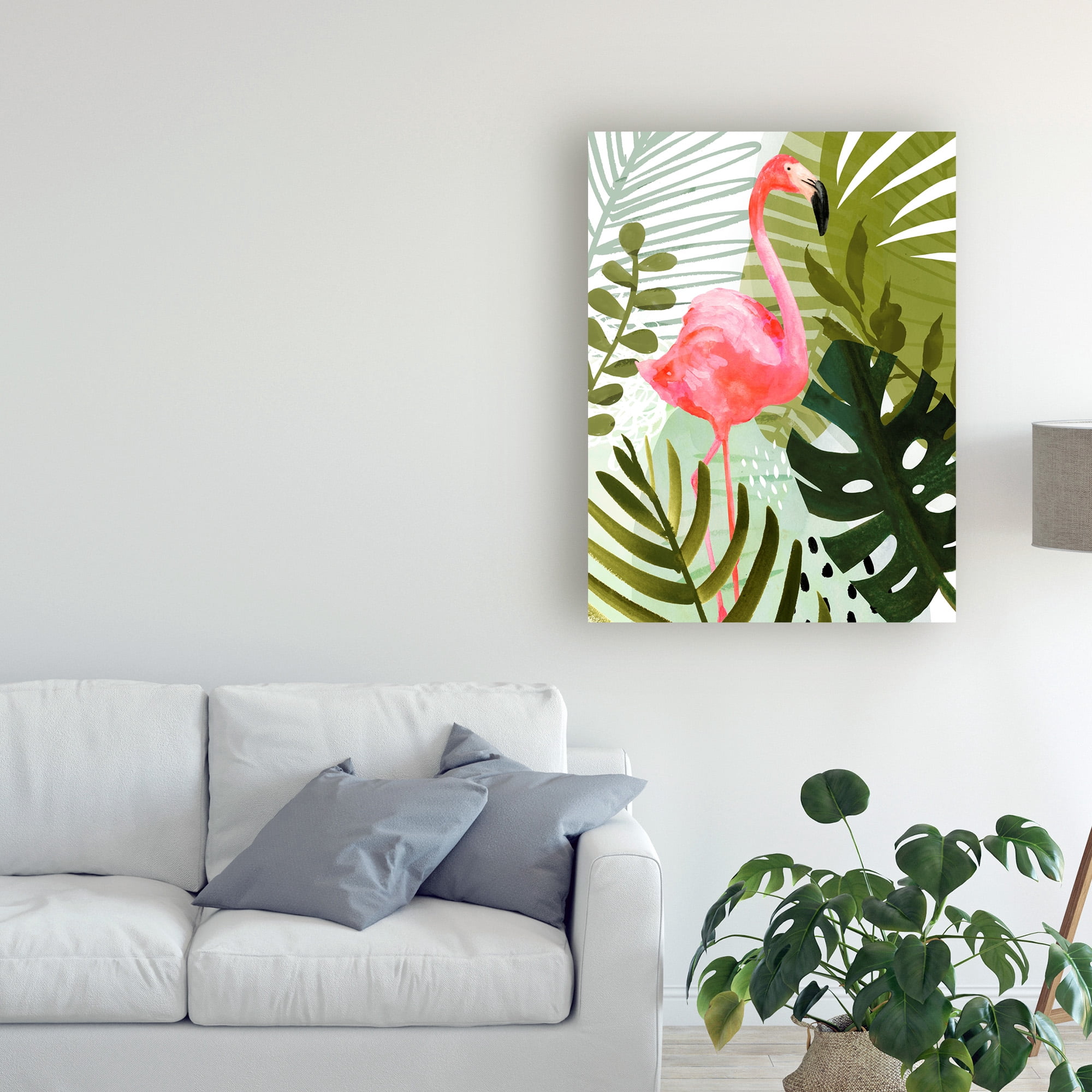 Trademark Fine Art 'Flamingo Forest II' Canvas Art by Victoria Borges