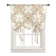 thumbnail image 3 of Delicate Vintage Bohemian Flowers Window Curtain for Living Room Home Decor Blinds Drapes Kitchen Tie-up Short Curtains, 3 of 5