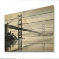 thumbnail image 2 of Designart "Ashen Overpass Aureate Entry Grayscale" Architecture Print on Natural Pine Wood, 2 of 5