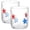 Star-2PCS, variant on 350ml Red and Blue Patriotic Stars Charm Drinking Glasses Set of 2 Durable Glass Tumbler for Independence Day Summer Party Cocktails Juice Water Everyday Use Dishwasher Safe Festive Kitchen Drinkware
