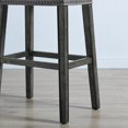 thumbnail image 2 of Roundhill Furniture Coco Upholstered Backless Saddle Seat Bar Stools 29" Height Set of 2, Gray, 2 of 4