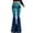 Blue, variant on Solthread Womens Flare Pants Halloween Bat Claw Graphic Print High Waist Bell Bottom Lace Gothic Trousers