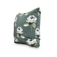 thumbnail image 2 of Floral Bunch 16 Inch Green Floral Print Decorative Throw Pillow, 2 of 2