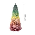 thumbnail image 2 of Multicolor Artificial Christmas Tree Full Decorated Christmas Tree with Metal Foldable Stand, 6 ft Classic Spruce Xmas Tree, Red Yellow Green Blue, Full Real Xmas Tree, Home Indoor Outdoor Decor, 2 of 8
