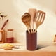 thumbnail image 5 of Vajilla de madera, juego de vajilla con soporte, pala y cuchara de madera, 5 piezas, 5 of 8