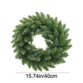 thumbnail image 3 of Sruoe 16In Christmas Wreath Lush Norfolk Pine Christmas Garland Wreath, Thickened Anti‑Fade Artificial Green Garland for Covered Porch Indoor Outdoor Xmas Decorations, 3 of 9